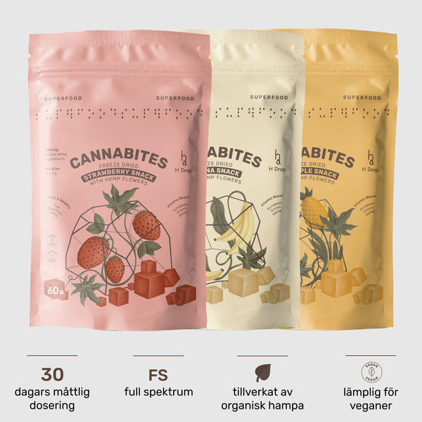 Cannabites - Paket av alla smaker (60pc x3)